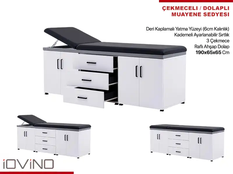 Çekmeceli / Dolaplı Muayene Sedyesi