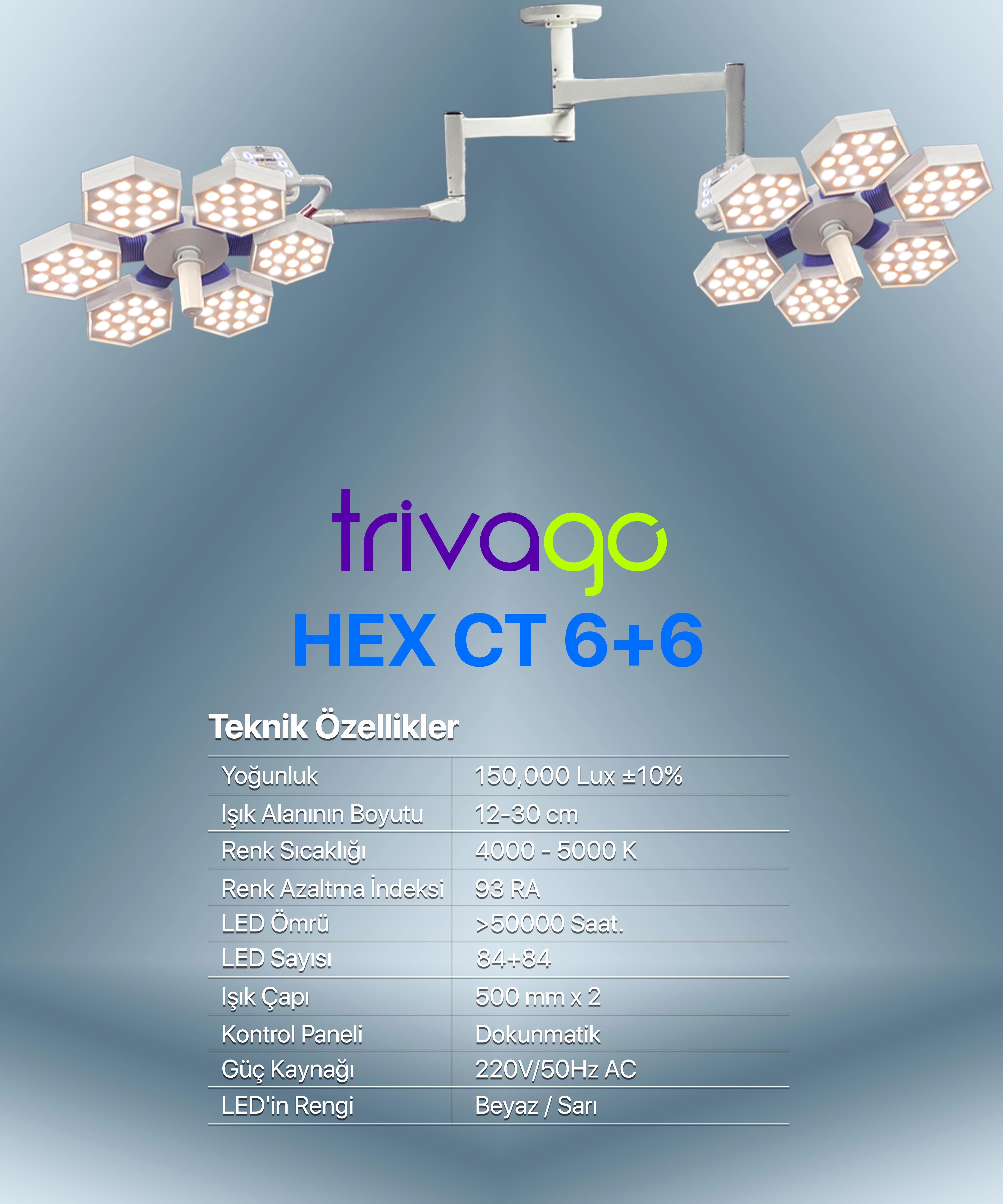 Trivago CT 6+6 Ameliyat Lambası